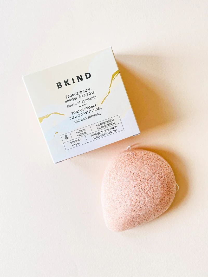 Éponge konjac visage à la rose